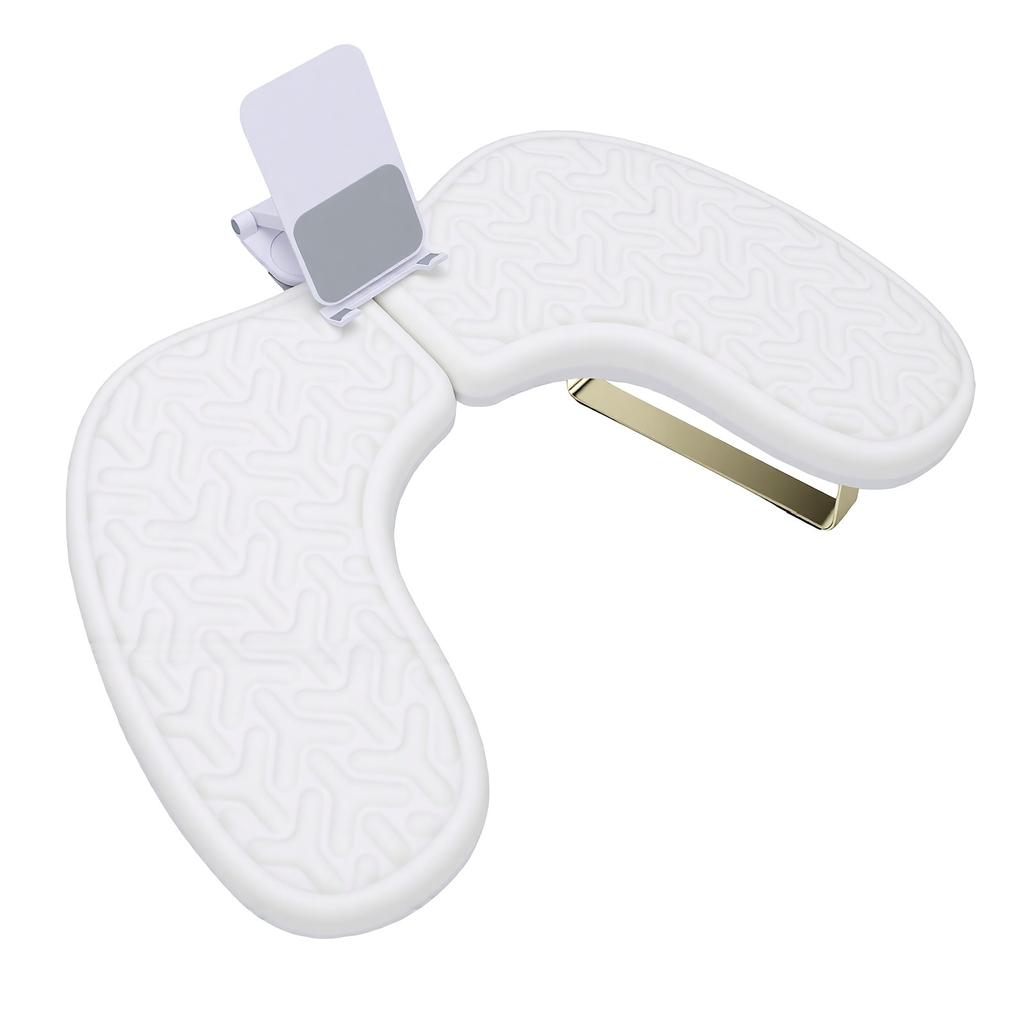Nail Hand Rest Breathable High Resilience Ergonomic Water Proof U Shaped Manicure Arm Rest for Nail Salon White