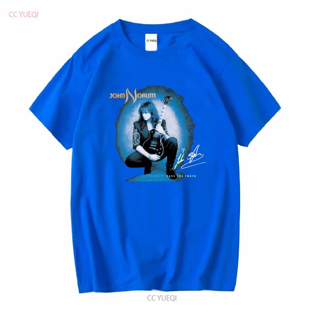John Norum Face The Truth Signature T Shirt Black Gifl For Fan ZZ630 vintage Washed Comfortable Unisex Top For Everyday Wear