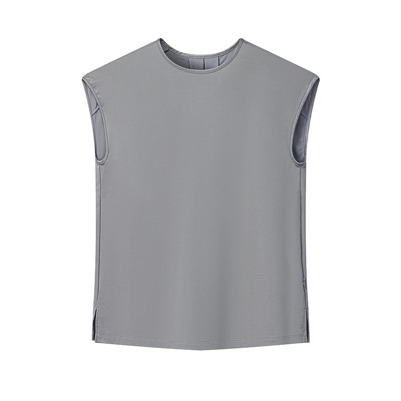 FILA Milano Italian Luxury Sports Series Simple Solid Color Casual Comfortable T-Shirt Women tops Dark-Gray F11W625114FDY