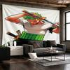 One Piece Roronoa Zoro Wall Tapestry Aesthetic Wall Hanging Printed Fabric Blanket Decorative Tapestries For Bedroom Living Room Home Decor