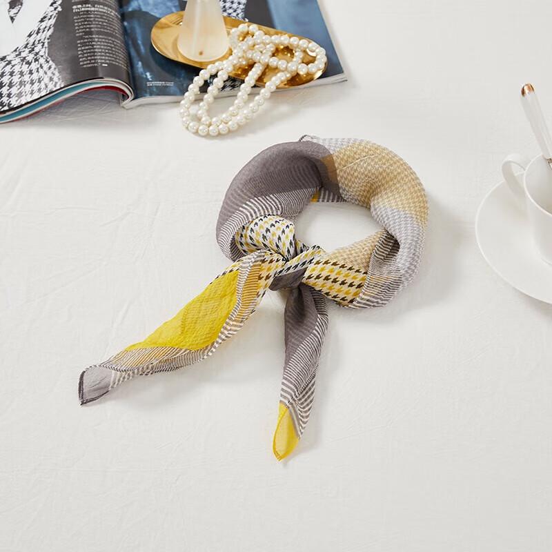 Hengyuanxiang Pearl Chiffon Silk Large Square Scarf