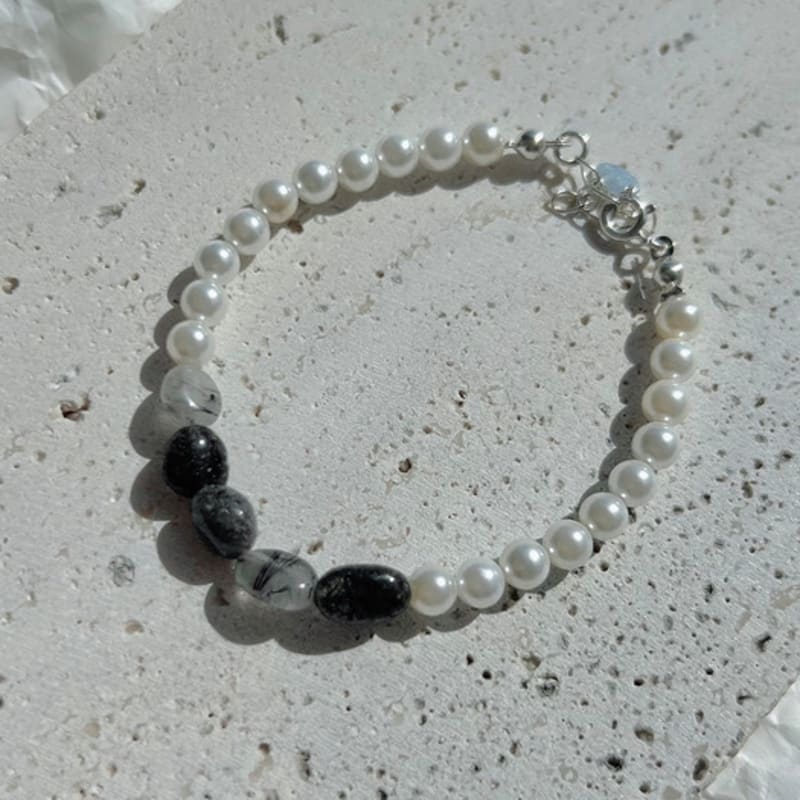KIETIMOOR Greta Perlenarmband (Silber 925) Greta Pearl Rohsilber Armband