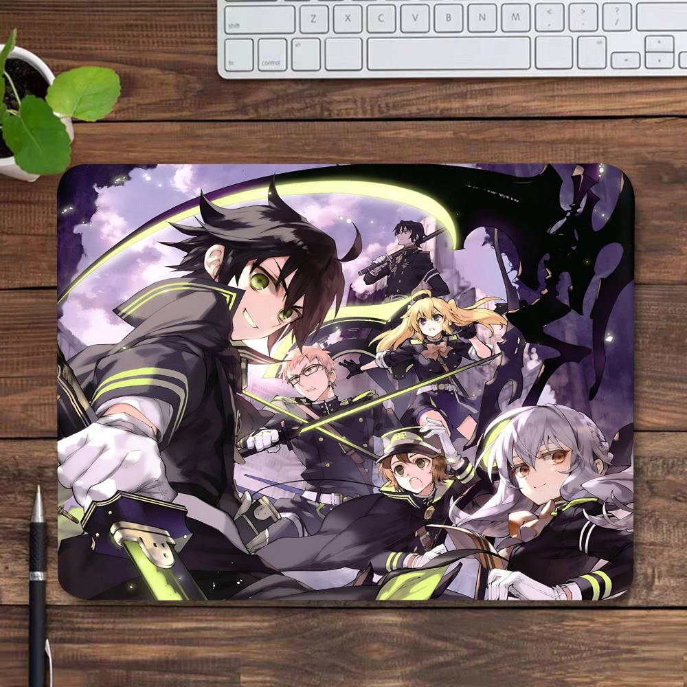 Anime Seraph Of The End Mousepad Small LockEdge Mouse Pad For Gamers Computer Desk Pad Rectangular Anti-slip Rubber