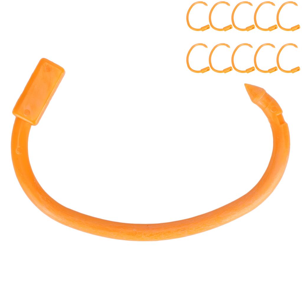 10 STÜCKE Verstellbarer Ungiftiger Kunststoff Kuh Nasenring Flexibles Clip-Set Geflügelzubehör(Kuh Nasenring )