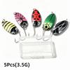 5 Pcs/Set 1.5G 2.5G 3.5G 5G Weight Spoon Fishing Lure Small Stream Lure  Trout Fishing