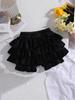 Baby Girl Fluffy Pumpkin Culottes Skirt with Cute Ruffles and Puff Design