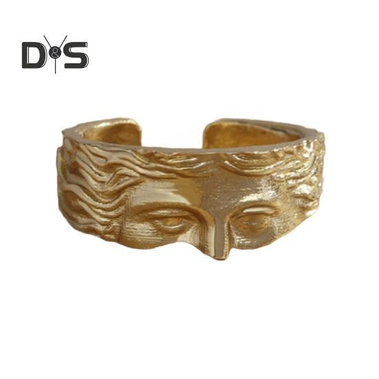 

Кольцо унисекс из полированного сплава с изображением богини Венеры, регулируемое кольцо для вечеринки, свидания, повседневной жизни, ювелирные изделия на палец золотистый