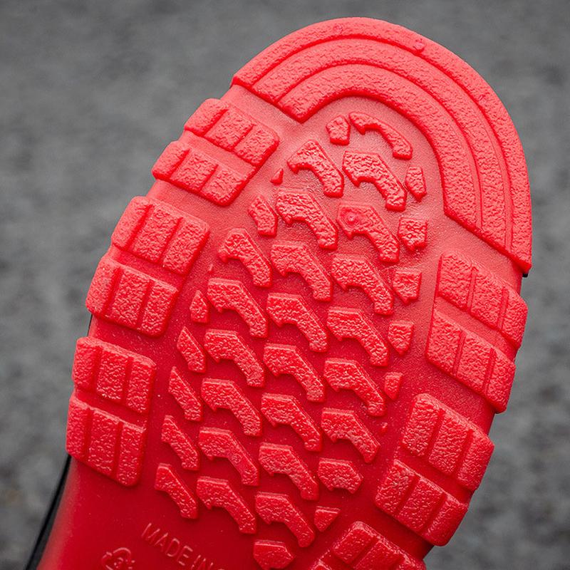 Winter Fur Rain Boots Men Fashionable Non Slip Waterproof Rubber Shoes Fishing Work Car Wash Resistant Water Boots