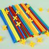 4D Space Puzzle: Children's Straw Construction Building Blocks for Intelligence Development