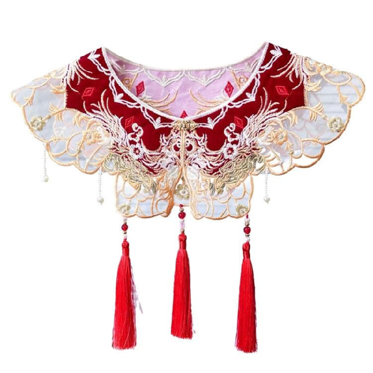 Yunjian Collar Decorative Hanfu Tassels Pearls False Collar Detachable Collar