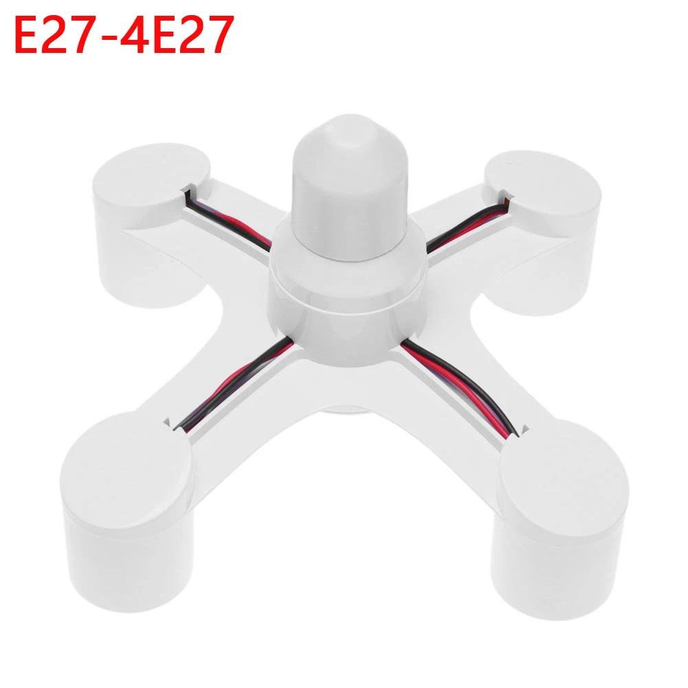 E27 LED Base Bulb Base E27 Socket E27 to 2/3/4/5/6 Bulb Head Light Socket Adapter Splitter Converter Screw Induction Lamp Holder