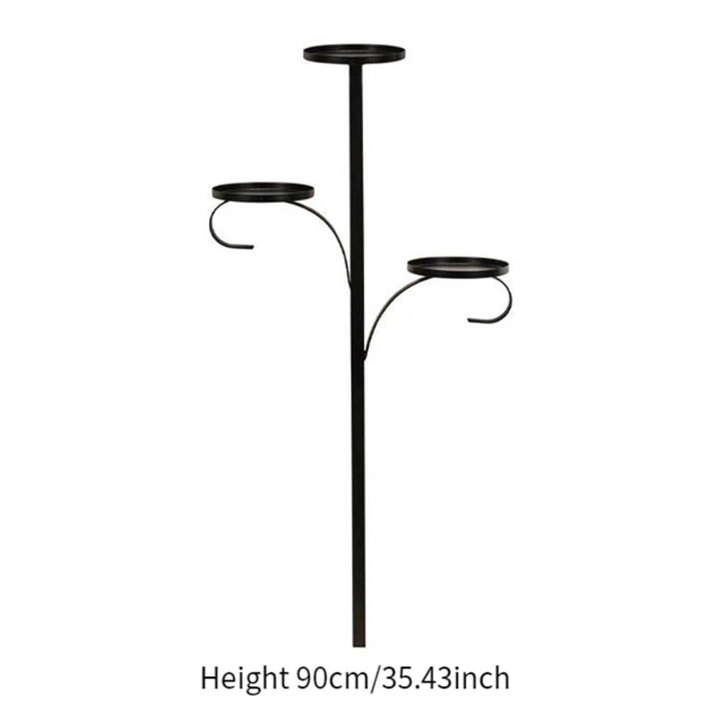 Black Triple Tree Topper Candle Holder Metal Triple Tree Topper Stand to Christmas Display Candles or Party Decor Hotel Festival