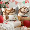 Rural Western style pattern digital printing pillow cover Short plush Suitable living rooms bedrooms sofas throw cushion cover