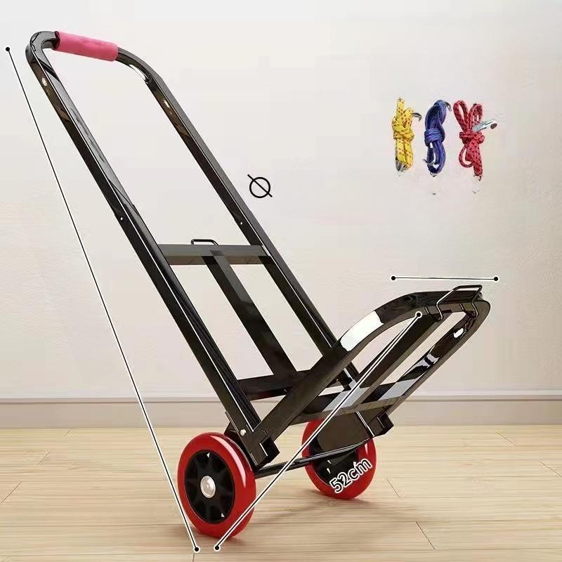 Portable Hand-Pulled op Cart Foldable Cargo very Vehicle Lightweight Household Vegetable Bung Transport Tool