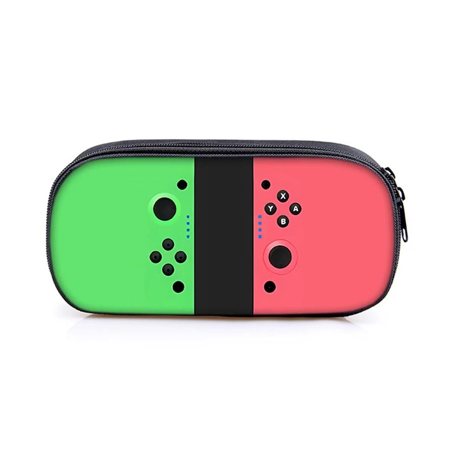 Hot Sales 3D Cartoon Leather Pencil Case Best School Supplies Gift for Boys and Girls Games Console Layered Pen Bag