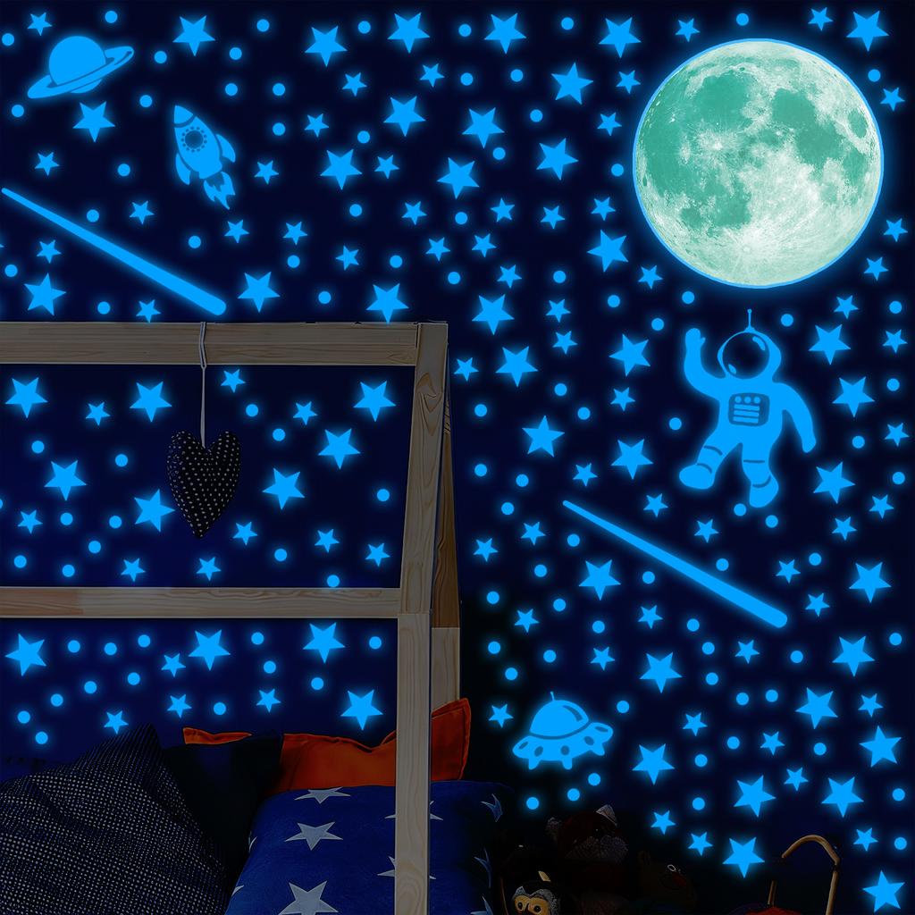 Creative Star Space Astronaut Luminous Bedroom Living Room Wall Decoration Stickers