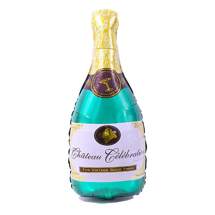 Champagne Whiskey Wine Bottle High Stem Glass Balloon for Parties and Celebrations