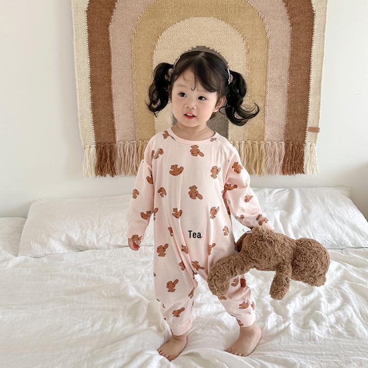 

Детская хлопковая пижама с раздельными штанинами и спальный мешок – Весна и Осень, одеяло, устойчивое к пинкам, на все сезоны Size 80 (Height 70-80cm)