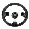 Steering Wheel Universal 13in Racing Style PU Aluminum Comfortable Grip 6 Hole Car Steering Wheel with Horn Button