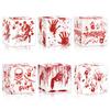 6Pcs Halloween Candy Snack Carton Eco-Friendly with Blood Hand Print Holds Party Candies Snacks Perfect for Kids Trick or Treat Party Gift Wrapping