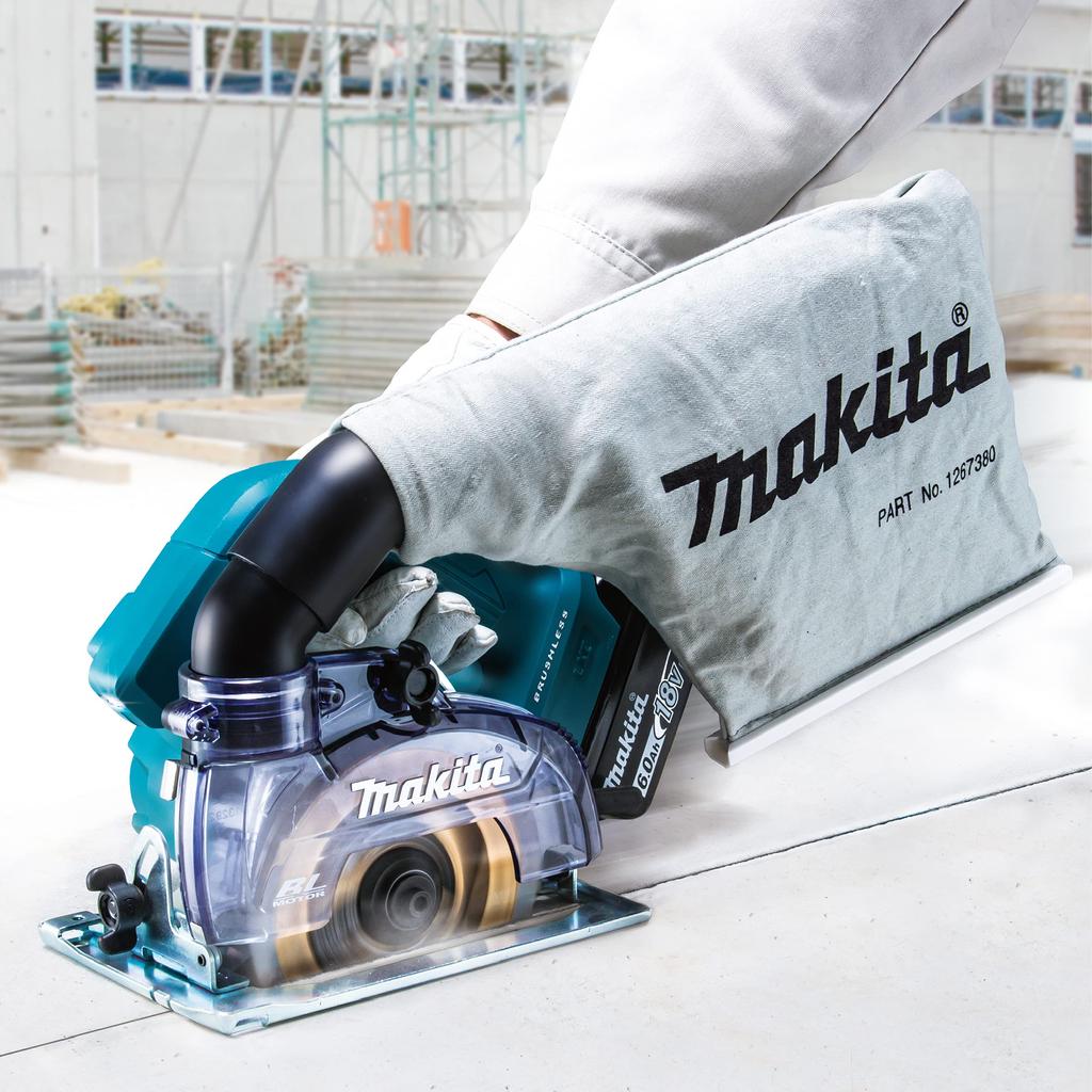 Makita 125mm rechargeable dust cutter 18V sold separately CC500DZ battery/charger/case