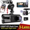 3 Channel Dash Cam for Cars 1080P Car Camera WIFI Video Recorder Front Inside Rear View Camera Car DVR Black Box Car Assecories