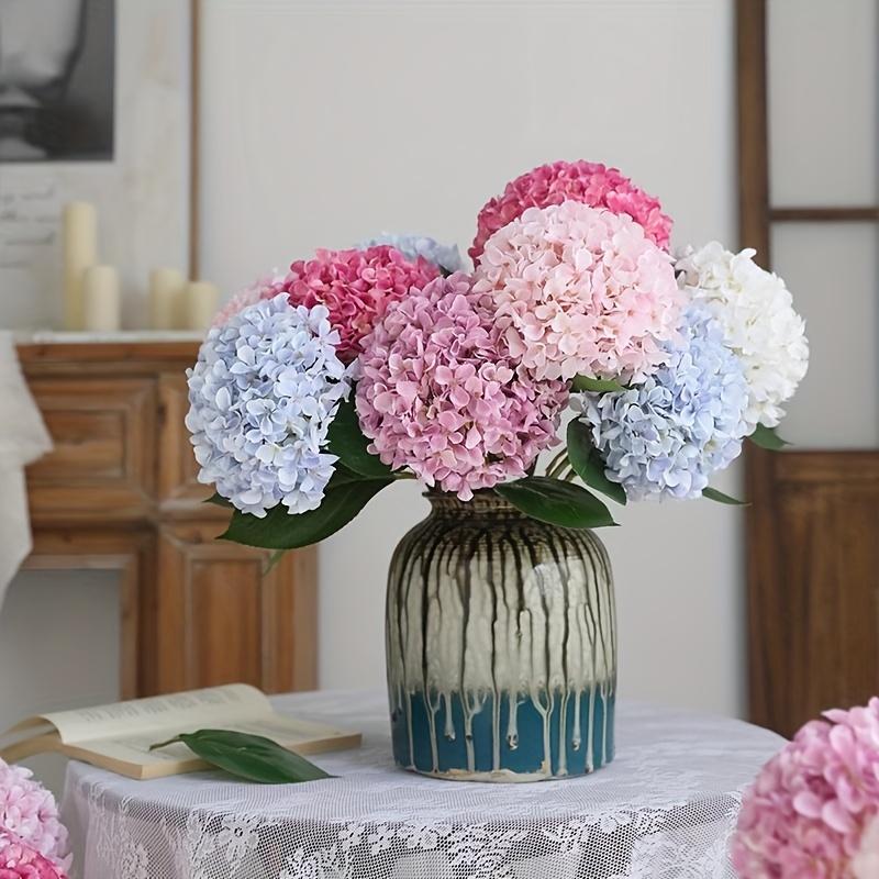 3 st Realistiska Konstgjorda Hortensiabuketter - Utomhus Konstgjorda Blommor, Lämpliga för Familj, Bröllop, Kontor och Högtidsdekorationer.