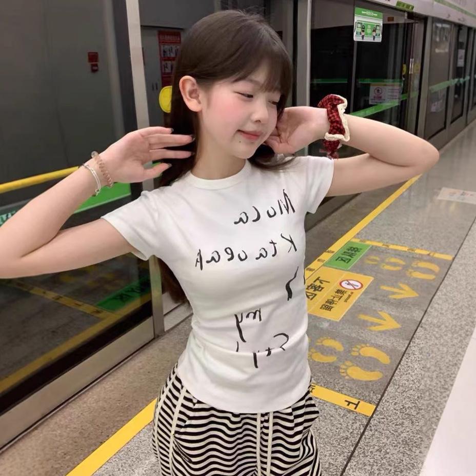 

Women s Summer Slim Fit White Cotton Retro T-Shirt L