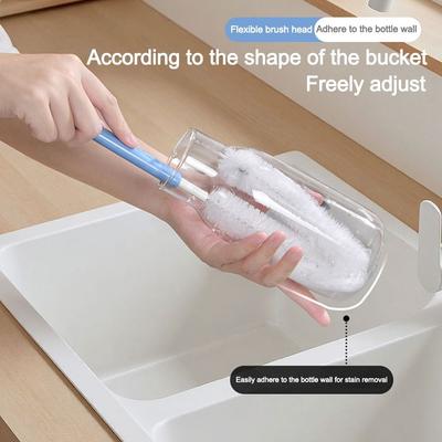 Long Handle Bottle Brush Cleaner Flexible No Dead Angles Cup Brush Narrow-mouth Water Bucket Cleaning Brush