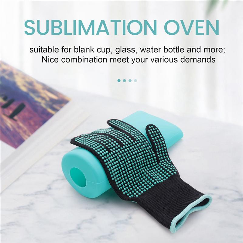 Sublimation Tumblers Silicone Bands Sleeve Kit, Including 2 Silicone Mug Wrap 2 Heat Press Tapes And Heat Gloves-B61B