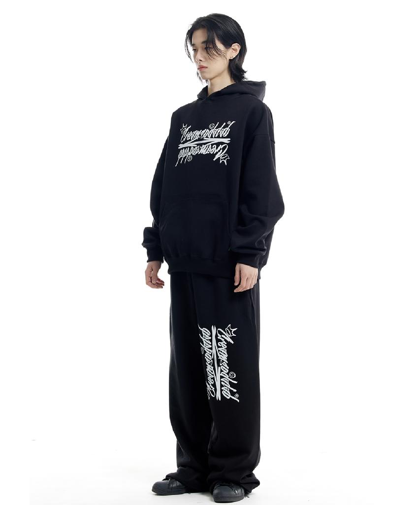 CREAM SODA LAB Crsdel Lettering Wide Elastic Pants