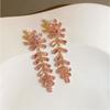 Korean Style Silver Butterfly Zirconia Stud Tassel Earrings - Elegant High-End Versatile Fashion Jewelry