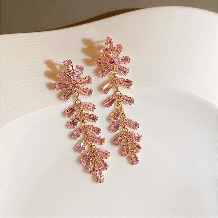Korean Style Silver Butterfly Zirconia Stud Tassel Earrings - Elegant High-End Versatile Fashion Jewelry