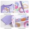 Costume da bagno a triangolo intero per bambina, ad asciugatura rapida, traspirante, con motivo floreale viola