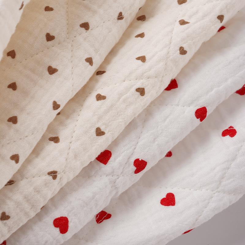 0.5m/1m/2m Thickened Pure Cotton Double-layer Crepe Quilted Cotton Fabric for Children's Clothing Blankets DIY Sewing Materials
