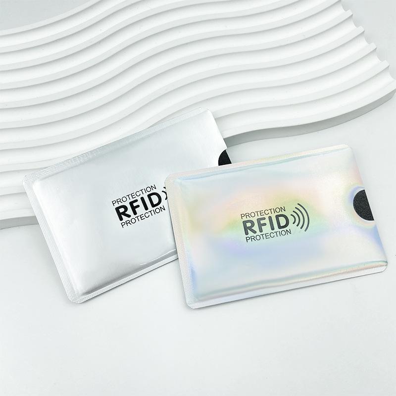 In-Stock Silver RFID Card Holder: Anti-Scan, Anti-Demagnetization, Anti-Theft NFC Bank ID Aluminum Shield