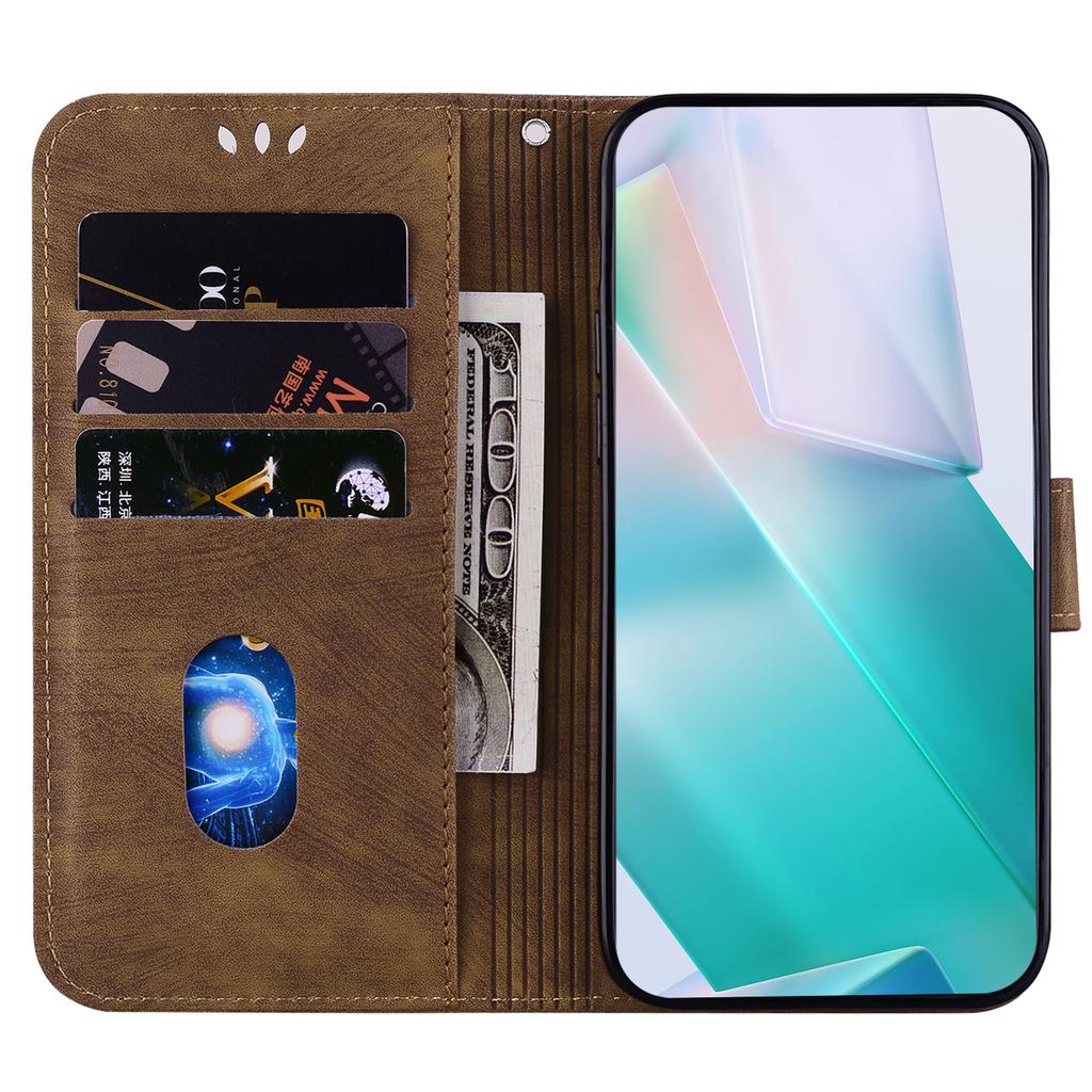 For Honor X8c 4G Wallet Case Tiger Imprint Leather Shockproof Phone Cover