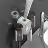 Wall Mounted Toothbrush Holder With Automatic Toothpaste Dispenser 4 Slots 2 Cups - No Drillin