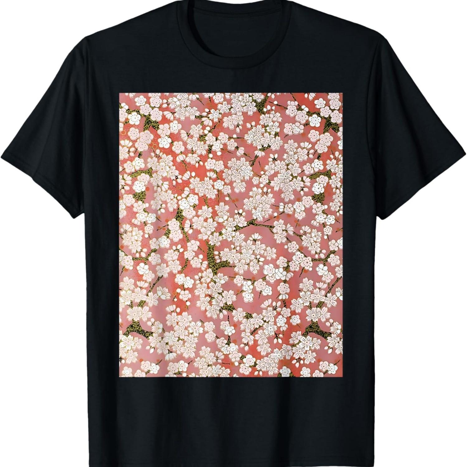 floral pattern Cherry blossoms Sakura T-Shirt S
