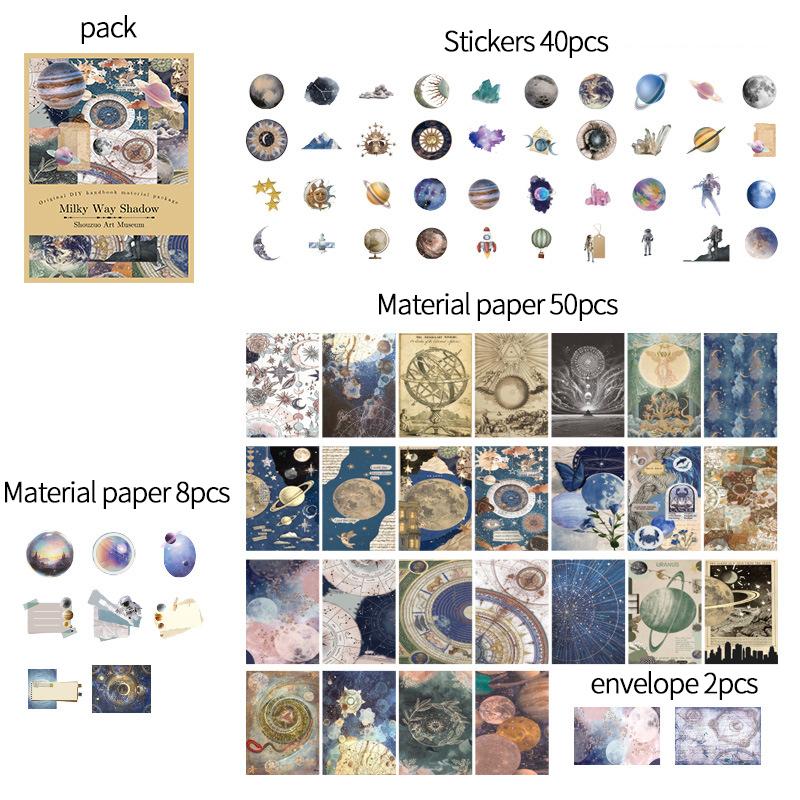 100 pcs/pack Vintage stickers Material paper Scrapbooking Creative DIY Diary album materials DIY Junk Journal Supplies