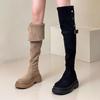 Retro autumn and winter trend two wear fold-over thick-soled western boots thick heel knee boots knight boots