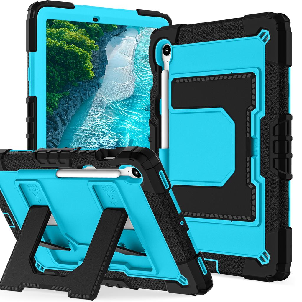 Tablet Case For Samsung Galaxy Tab S10 Lite S10 S9 FE 10.9" Anti-fall Cover with Pen Slot Stand Holder With Shoulder Straps