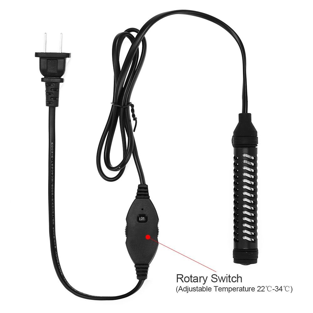 22-34°C Aquarium Submersible Heater 35/50/75W Fish Tank Heating Rod Water Heating Rod  Aquarium