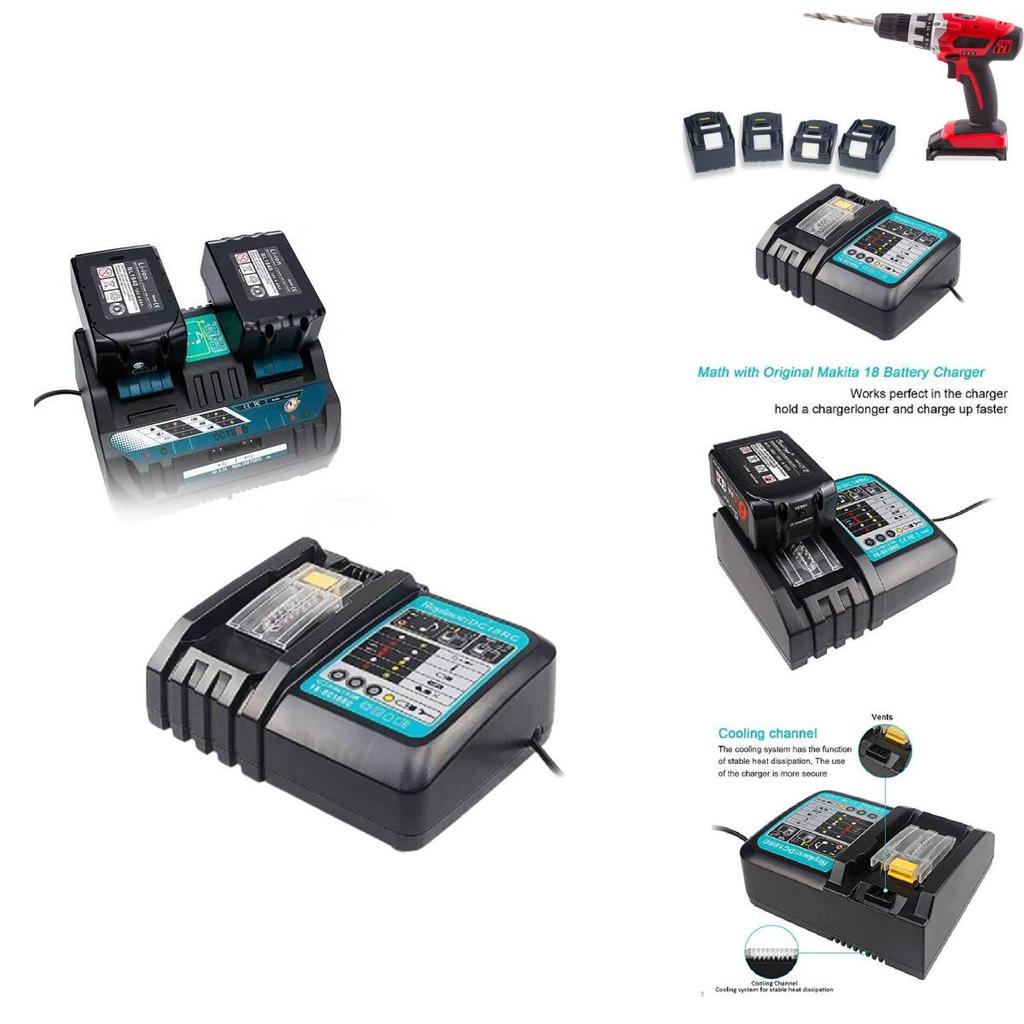 Zuverlässiges Makita DC18RC Ladegerät für 14,4V bis 18V Lithium-Ionen-Akkus mit CE-Zertifizierung