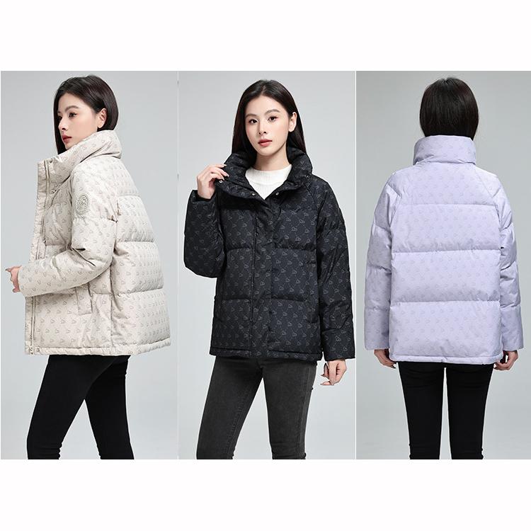Jacket Women's Short Winter Thin Thickened Printed Collar Women's Jackets
