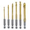 Ground Spiral Groove Drill Bits Set Portable Plastic Box