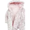 Leoparden-Mädchen-Baby-Outdoor-Overall mit Kapuze, Rosa