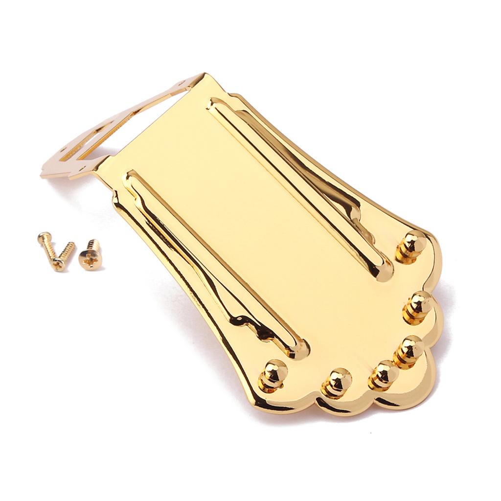 6-String Guitar Metal Trapeze Tailpiece with Mounting Screws String Replacement Bridge Tailpiece for Guitar Part