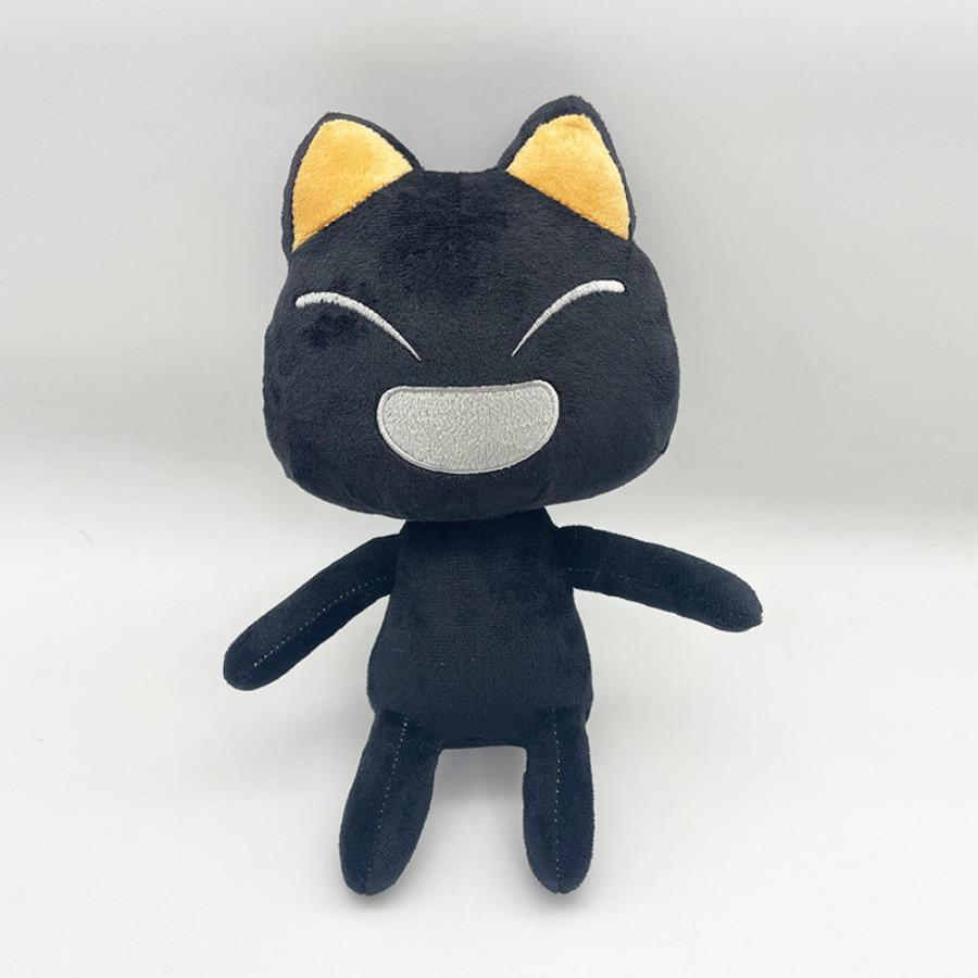 Lovely Toro Inoue Cat Plush Toy Couple Black White Cat Plushie Smiling Cartoon Animal Dolls Room Decoration Birthday Gift