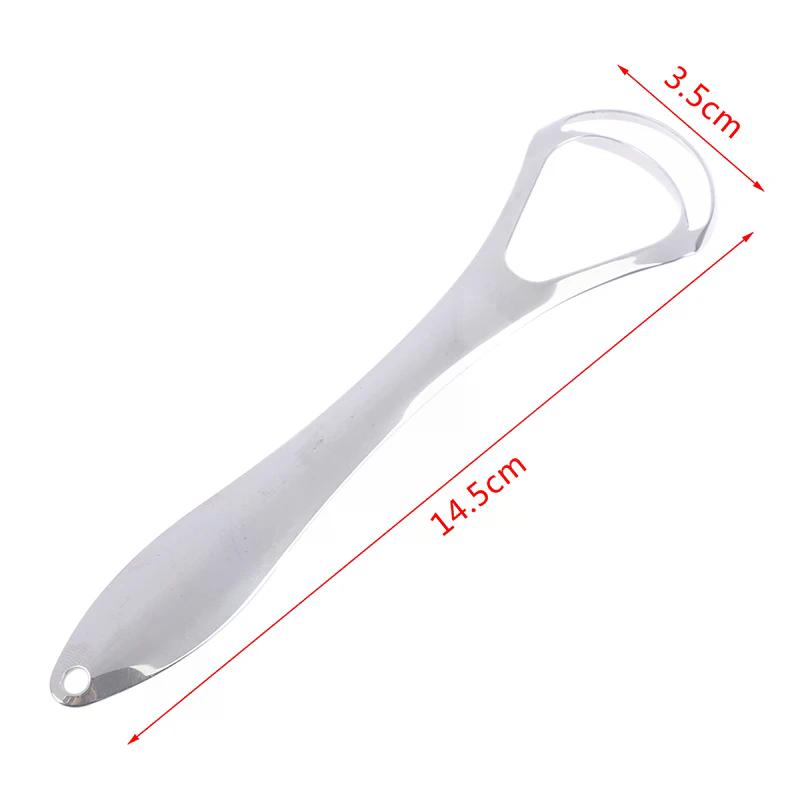 1pcs Travel Portable Double Layer Tongue Scraper Reusable Stainless Steel Oral Mouth Brush Case Non-slip Handle Tongue Scraper